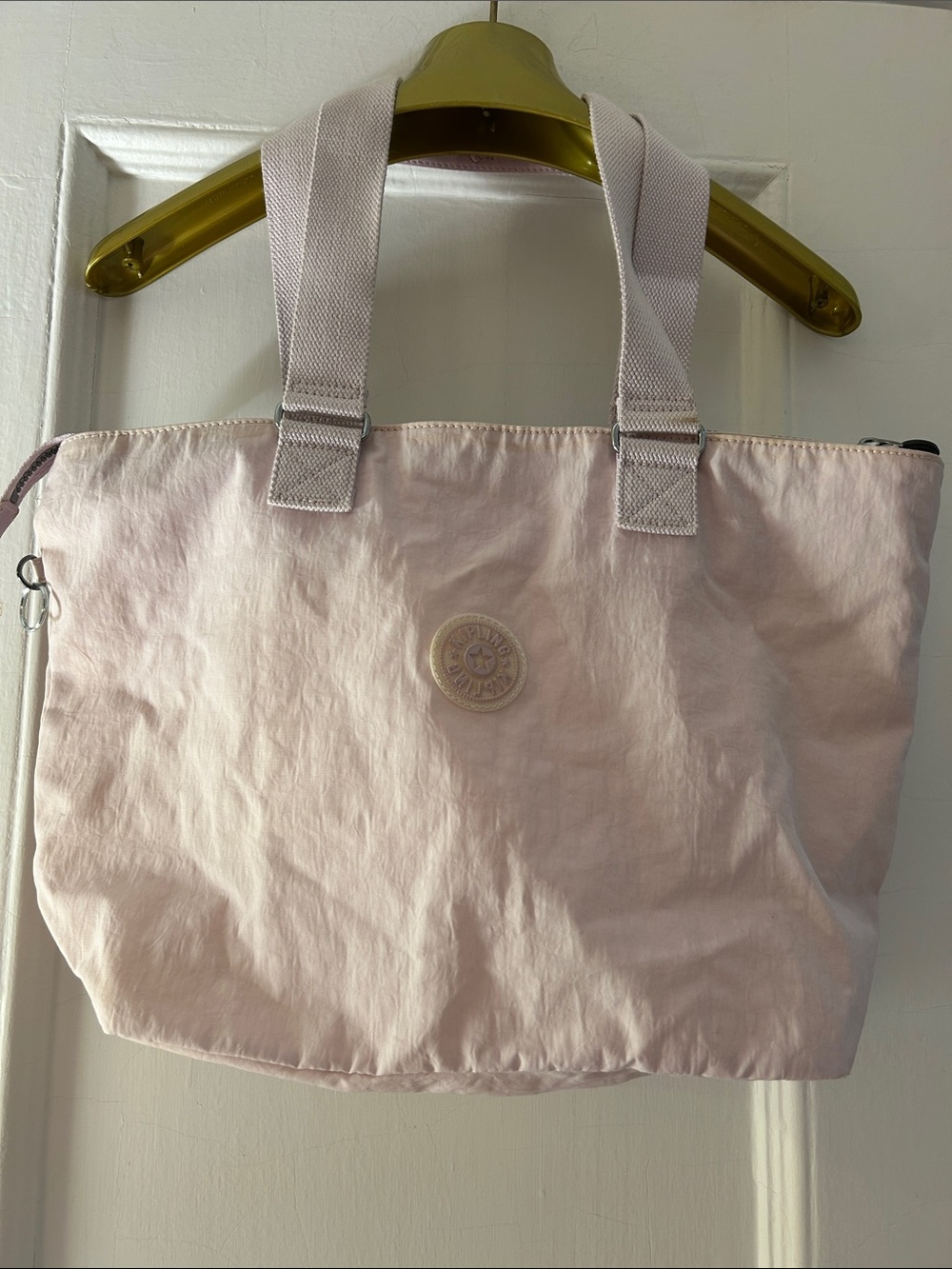 Kipling light mauve nylon tote